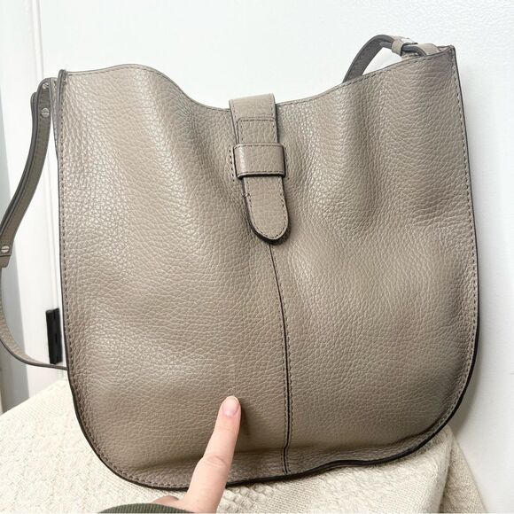 Banana Republic Taupe Italian Leather Hobo/Crossbody BAG - Picture 10 of 11